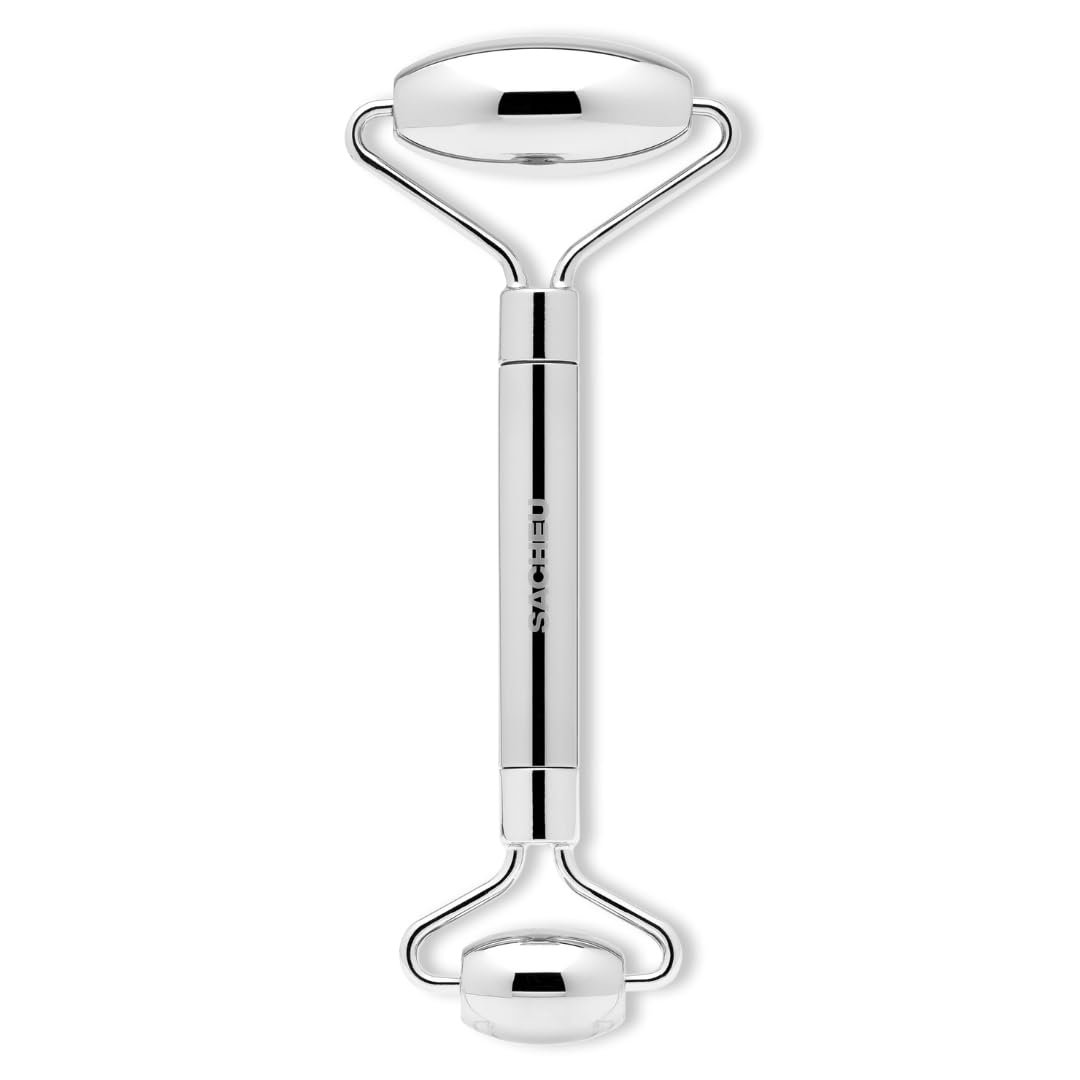 Sacheu Stainless Steel Face Roller, Dual-Sided Facial Massager