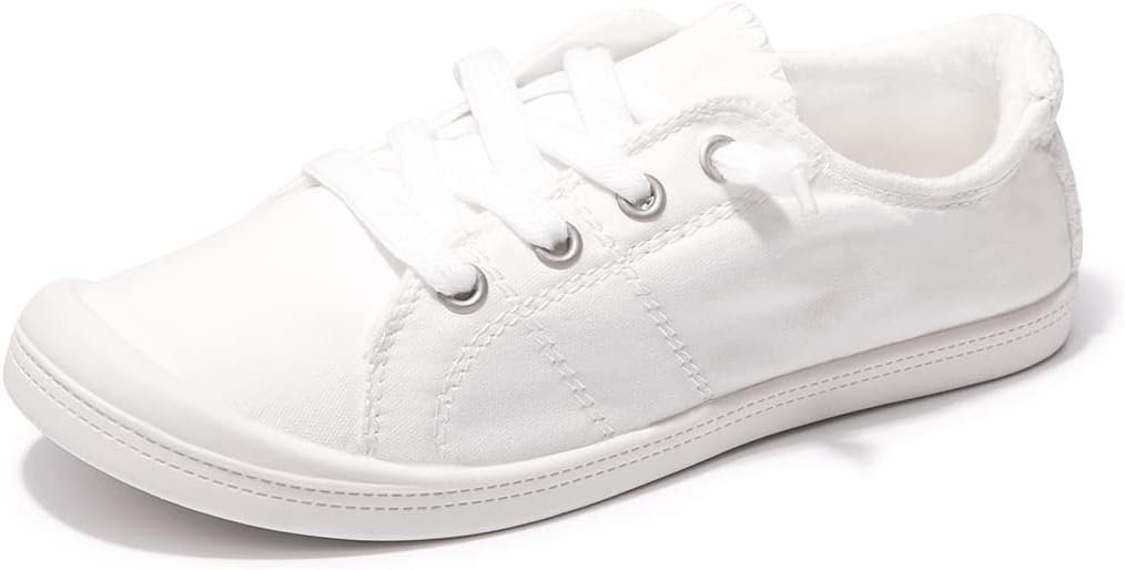 Women’s Slip-On Canvas Sneakers, Low Top Walking Shoes