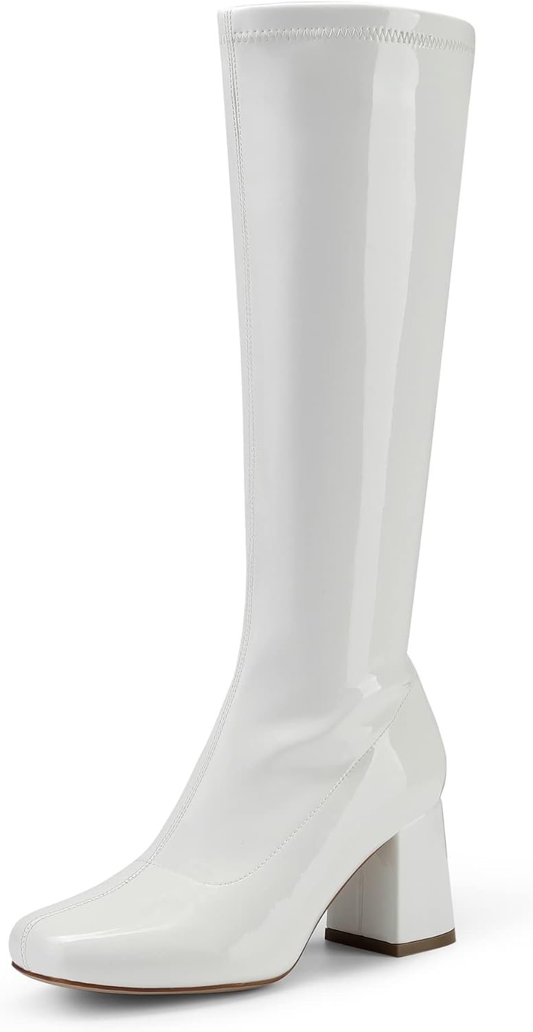 DREAM PAIRS Women’s Gogo Boots Chunky Knee High Boots