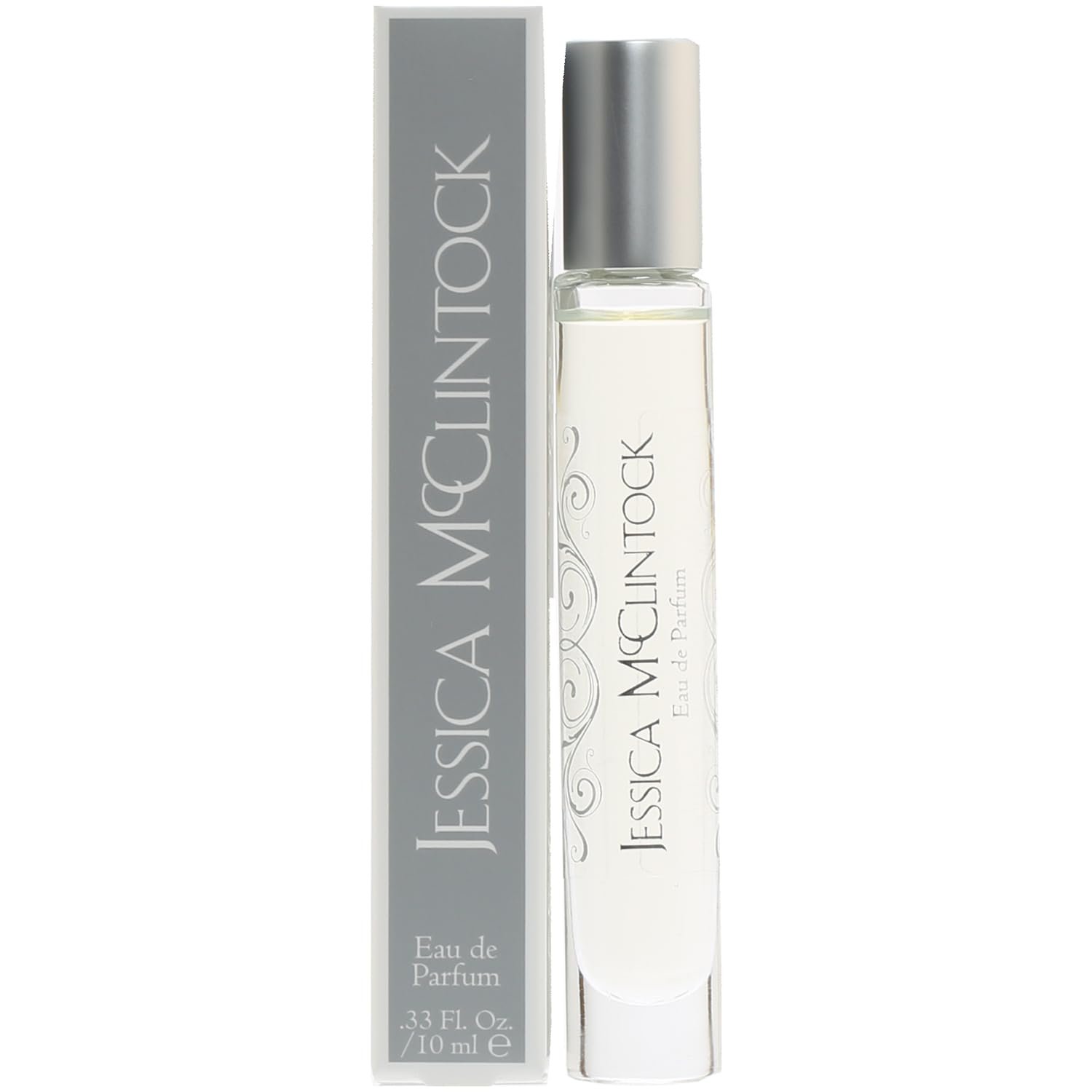 Jessica McClintock Eau De Parfum Rollerball for Women, 0.33 oz – Travel Size Fruity Floral Fragrance with Citrus, Ylang Ylang, Rose, Jasmine & Musk, Long-Lasting On-the-Go Signature Scent