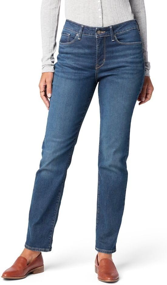 Levi Strauss Signature Gold Women’s Totally Shaping Mid Rise Straight Jeans