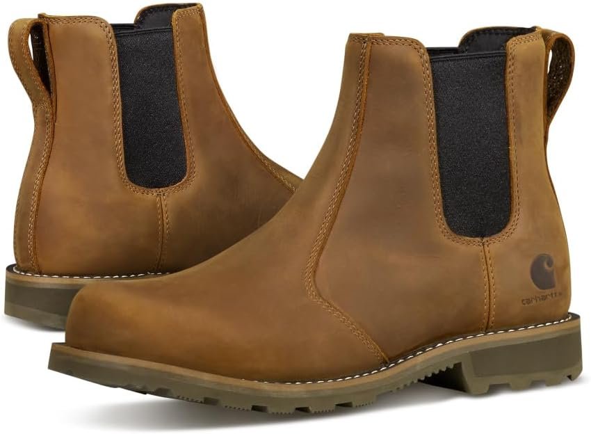 Carhartt Women’s Frontier Water-Resistant Chelsea Steel Toe Boots for Women – Lightweight EVA Midsole, Durable Rubber Outsole and Cushion Footbed