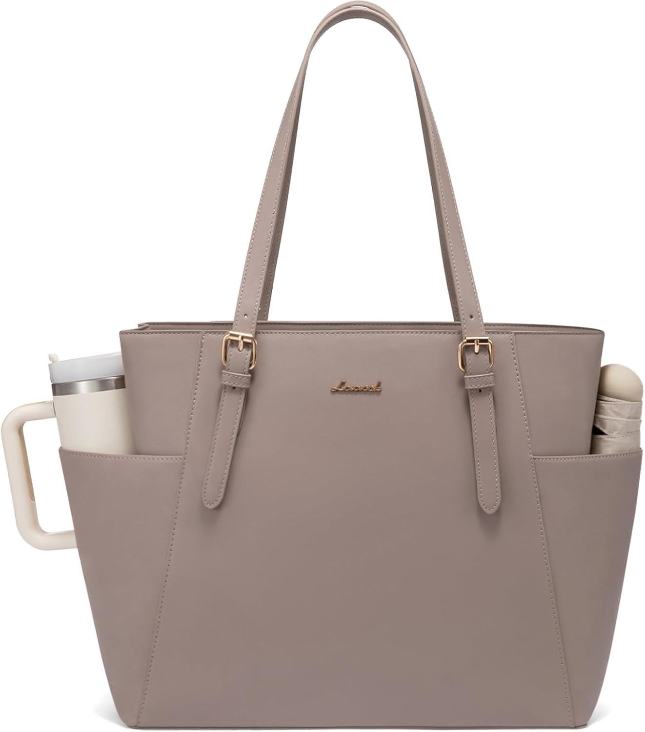 LOVEVOOK Laptop Tote Bag for Women,Leather Work Computer Briefcase Bag