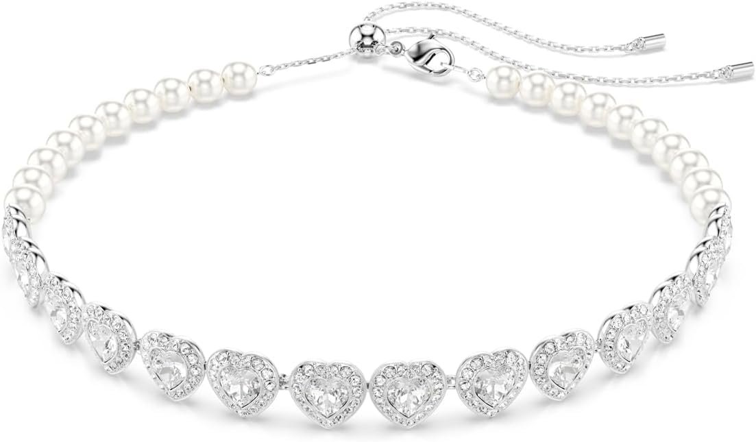 Swarovski Ariana Grande Collection, Clear Crystal & Pearls, Rhodium Finish, Necklaces, Earrings and Bracelets
