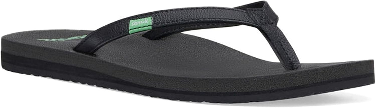 Sanuk Yoga Joy Womens Flip Flops | Yoga Mat Footbed | Sandals for Women | Womens Yoga Sandals | Women’s Beach Sandals
