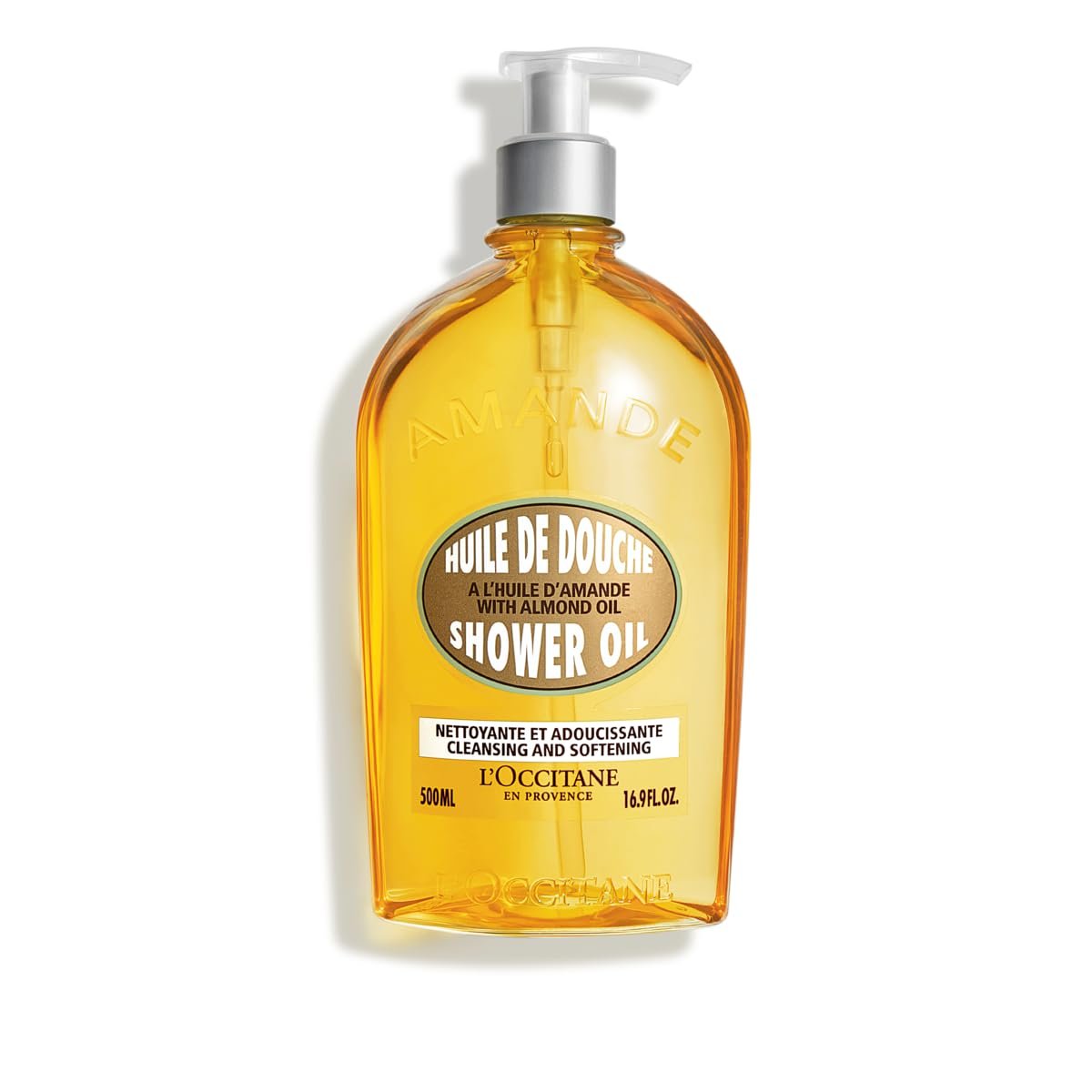 L’OCCITANE Almond Shower Oil, Cleansing Body Wash & Shaving Base, Vegan | Purifies & smooths, non-drying, milky lather, gentle, nourishes, versatile, daily use, self-care essential, luxury skincare