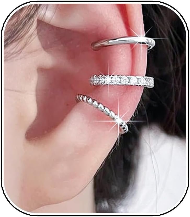 3 Pcs Ear Cuff Non Piercings Earrings Set for Women Teen Girls Gifts Trendy