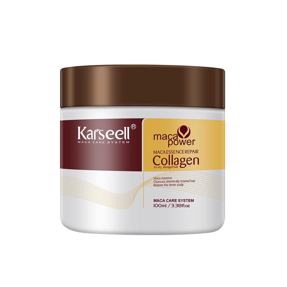 Karseell Collagen Hair Treatment for Dry Damaged Hair, 3.38floz