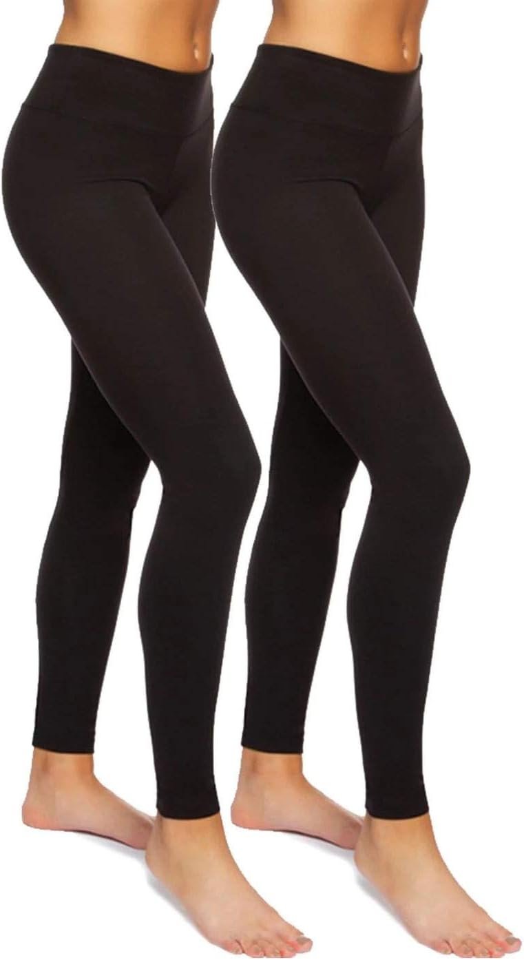 Felina Sueded Athleisure Performance Legging (2-Pack) Womens Leggings w/Slimming Waist Band Style: C3690RT