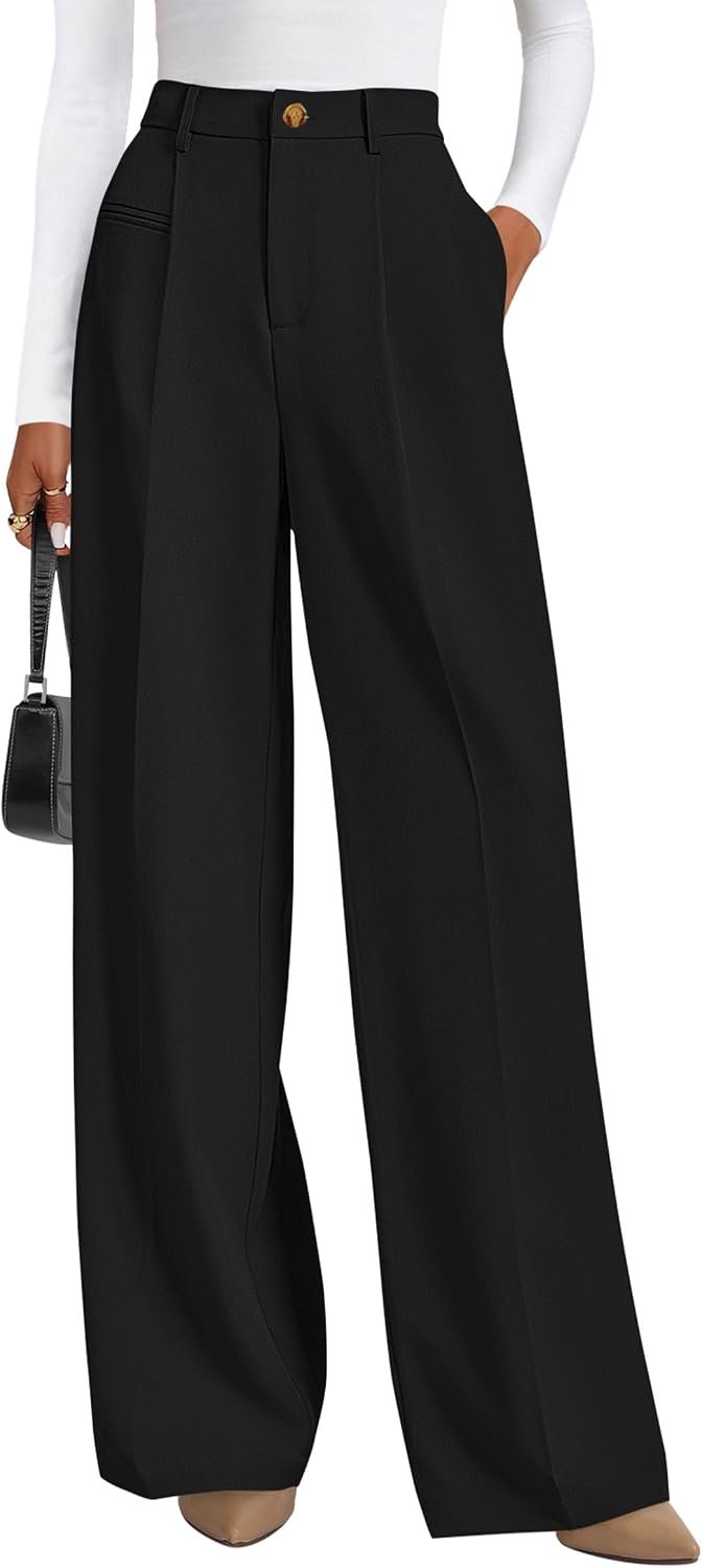 PRETTYGARDEN Women’s Tailored Wide Leg Work Dress Pants