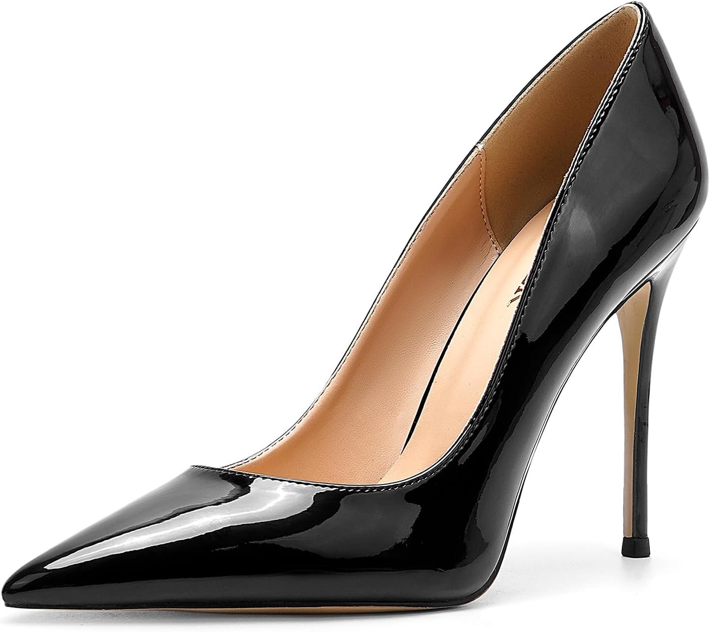 WUXIN H&P Women’s 4 Inch Pumps Sexy Poined Toe High Heels, Wedding Dress Party Stiletto Shoes Slip on Pumps