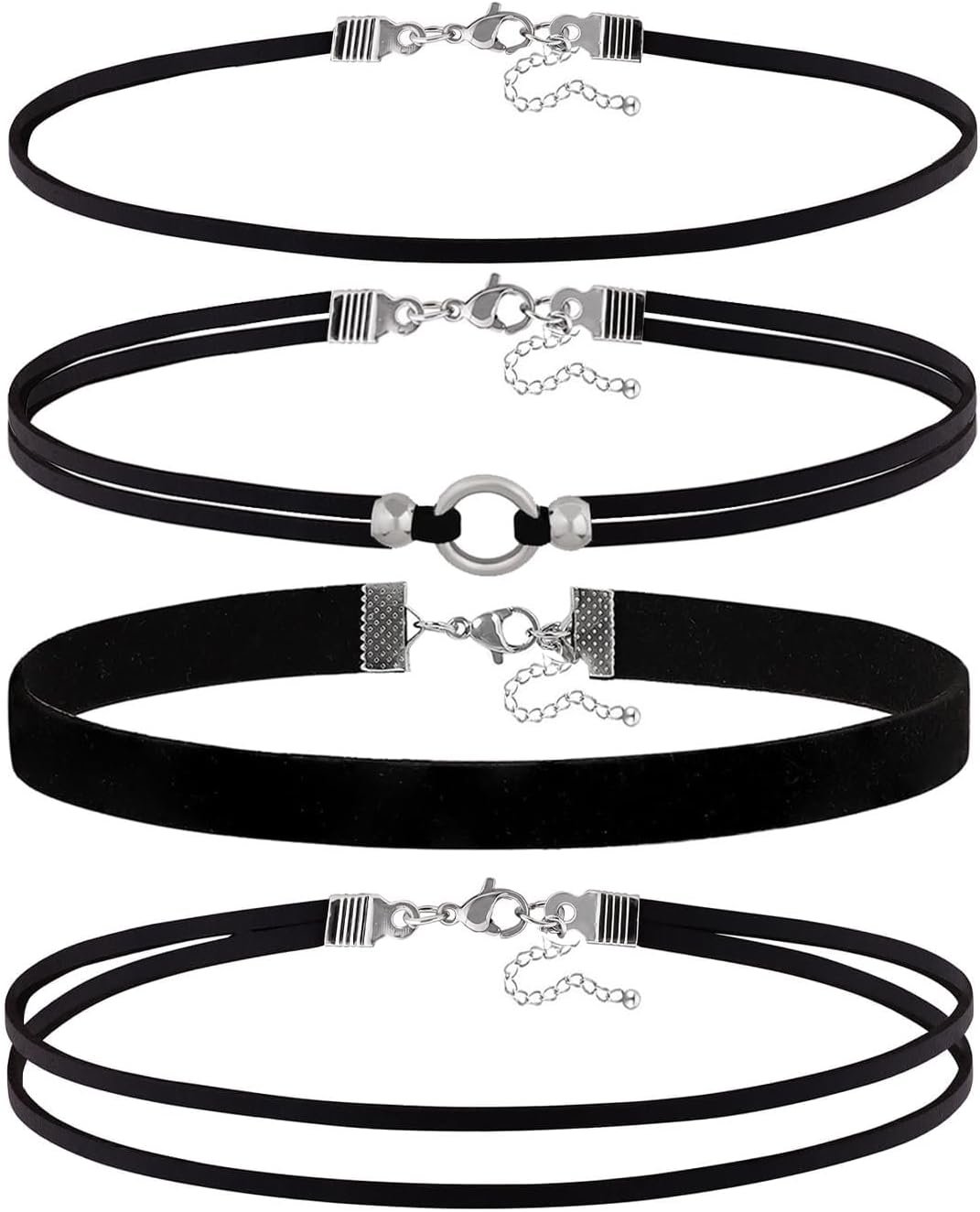 Velvet Choker Necklace for women Black Lace Choker Layered Classic Black Choker Gothic Chokers for Halloween Cosplay jewelry Gift for Women