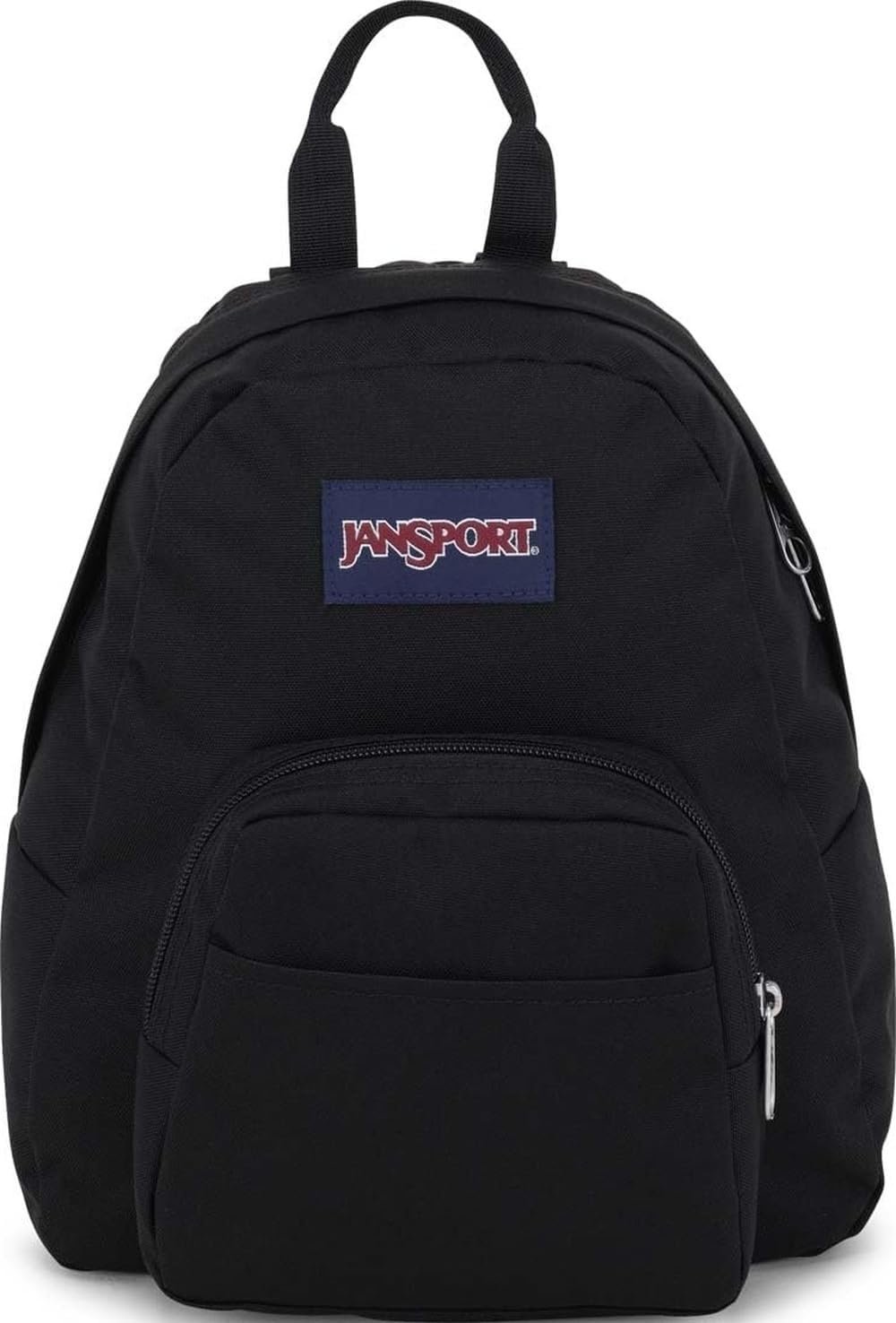 JanSport Half Pint Mini Backpack, 10.2 L – Durable Mini Bag Purse with Adjustable Shoulder Straps, Single Main Compartment, Zippered Stash Pocket, Black