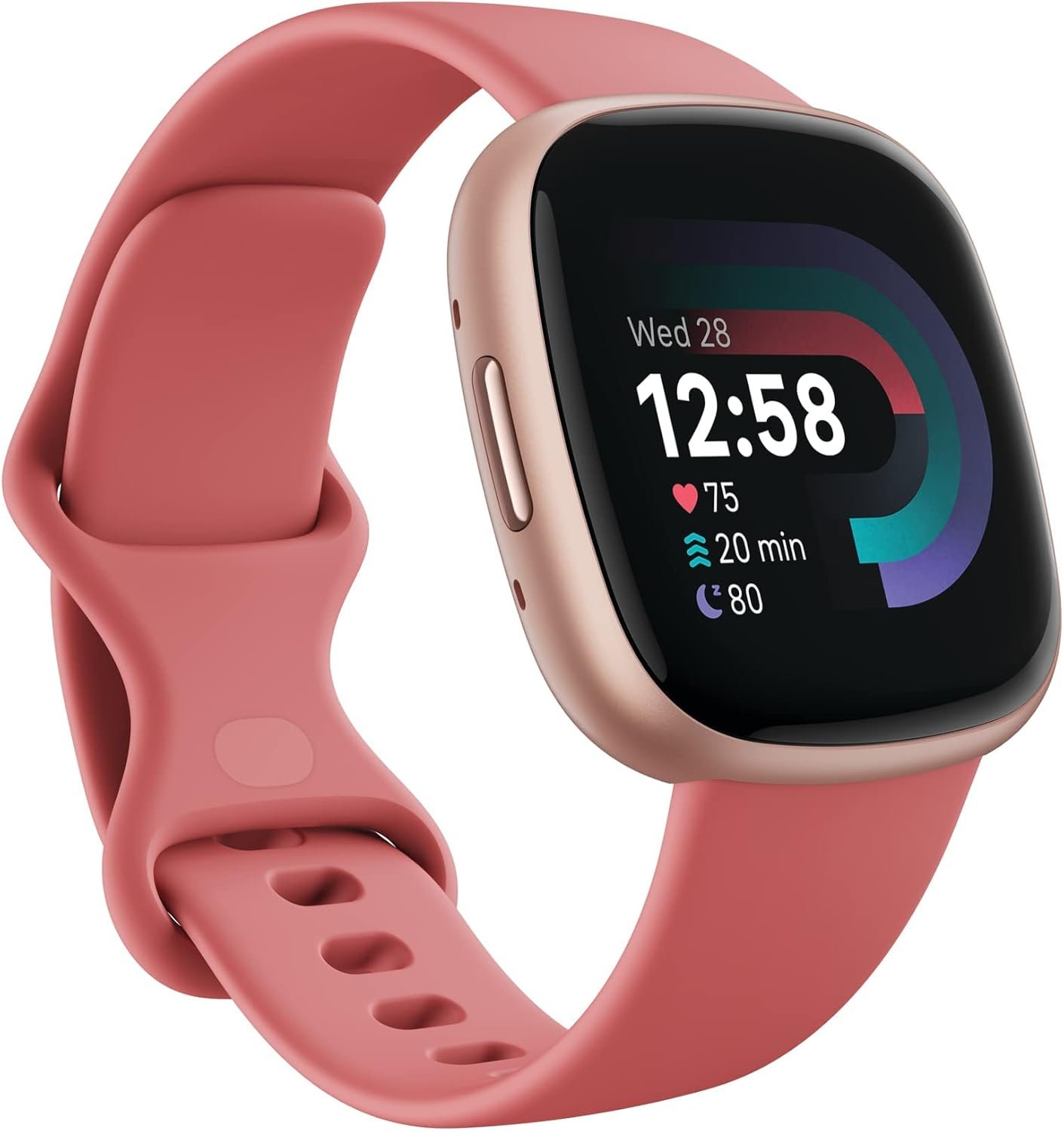 Google Fitbit Versa 4 Fitness Smartwatch – Pink Sand/Copper Rose