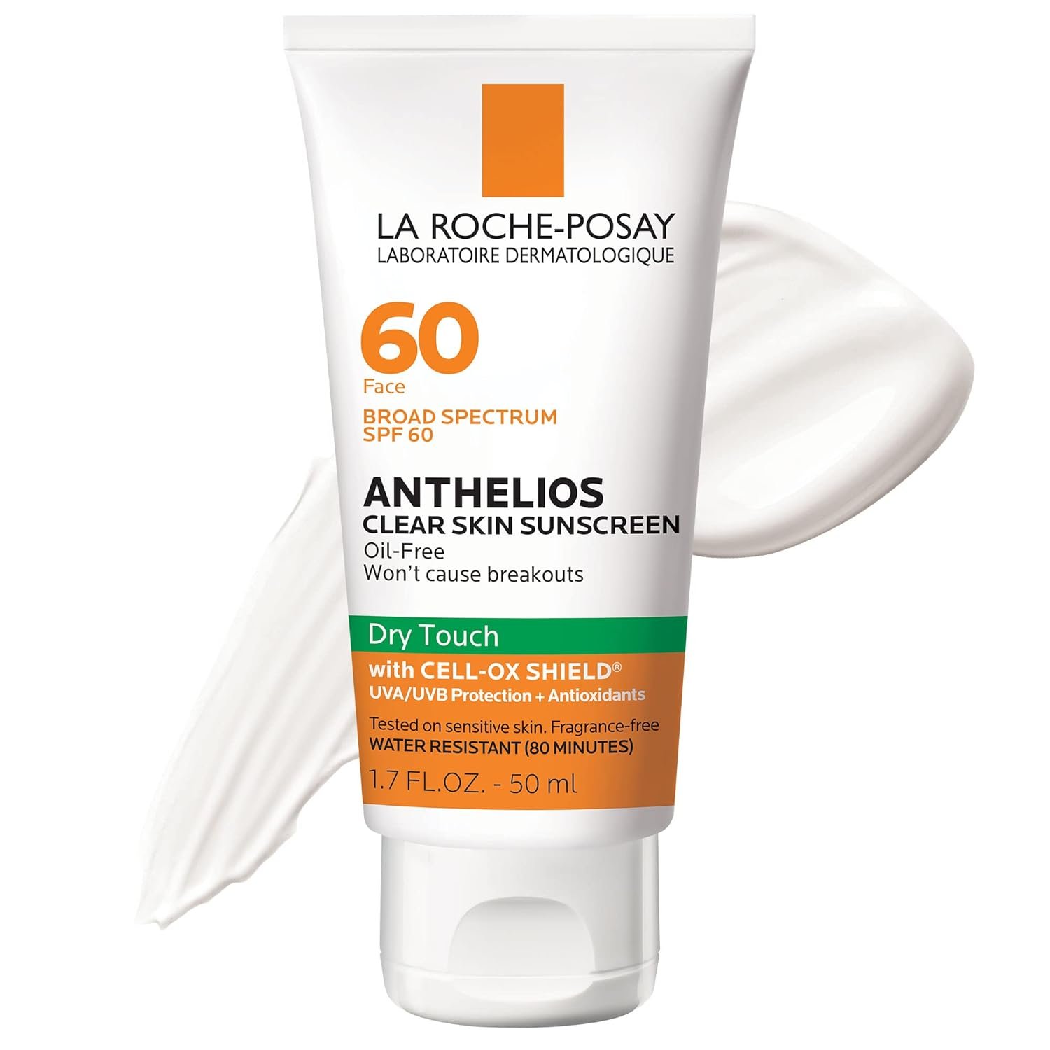La Roche-Posay Anthelios Clear Skin Dry Touch Sunscreen for Face, SPF 60