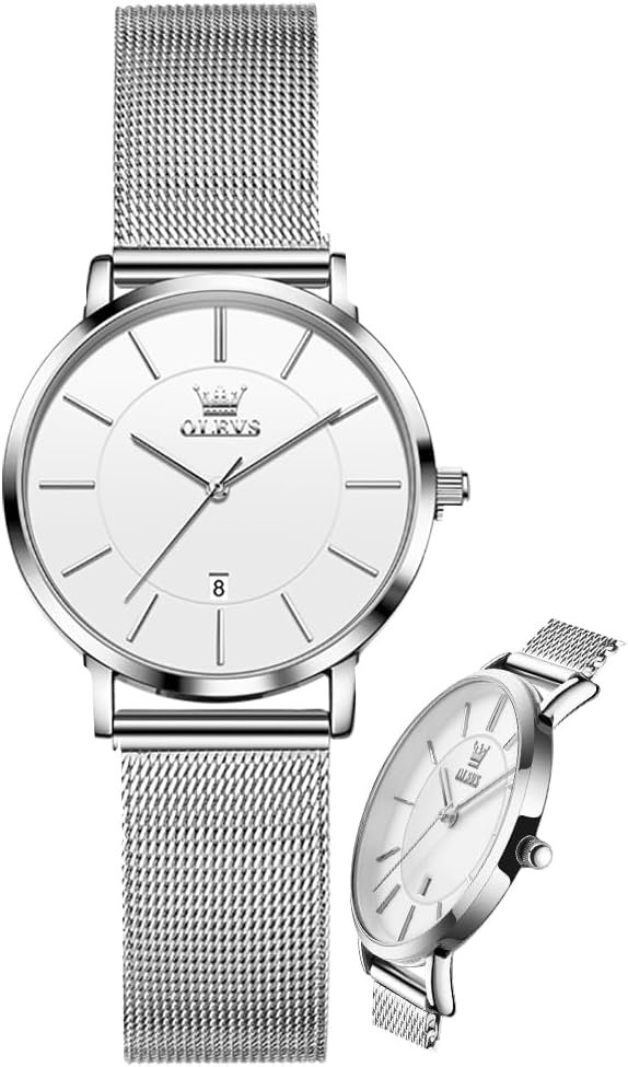 OLEVS Womens Watches Classic Dress Female Wristwatch Ladies Stainless Steel Lady Watch