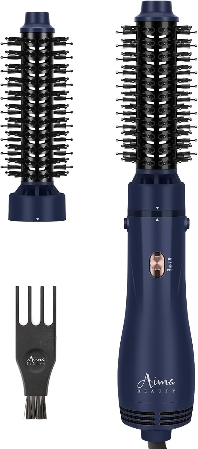 Aima Beauty Blow Dryer Brush Set, 2-in-1 Round Brush Blow Dryer Set, Blue