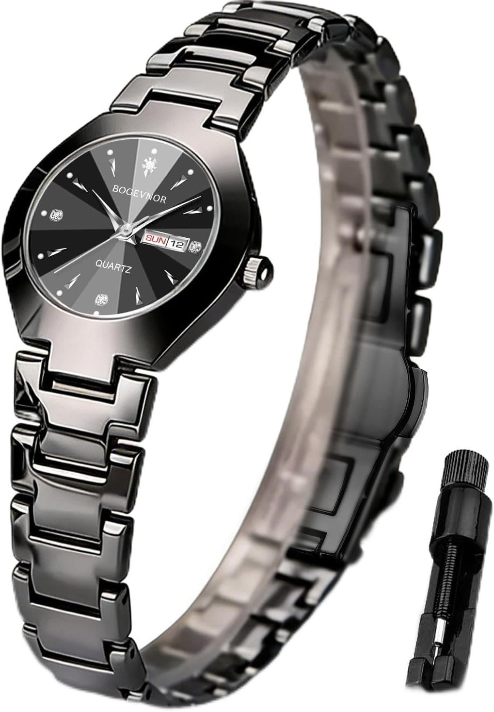 Minimalist Watches for Women Business Dainty Ladies Watches with Day and Date Luxury Stainless Steel Analog Quartz Wrist Watch for Women Waterproof Female Dress Watch