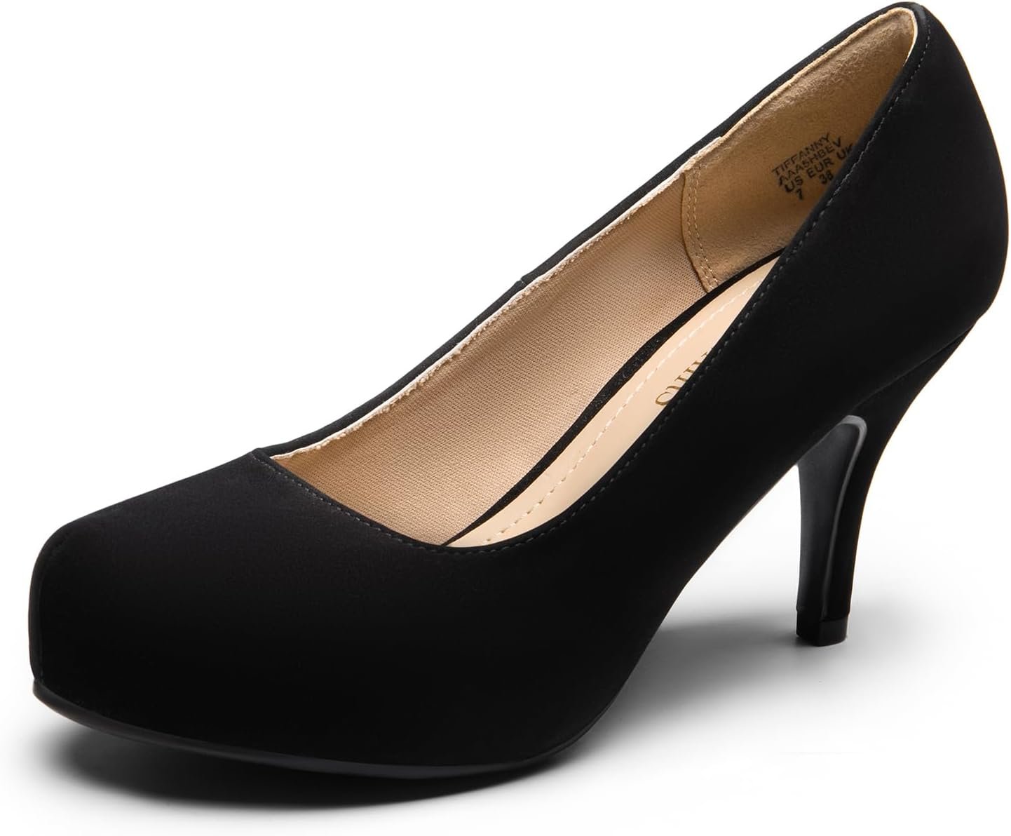 DREAM PAIRS Women’s Low Platform Stiletto Heels Pumps