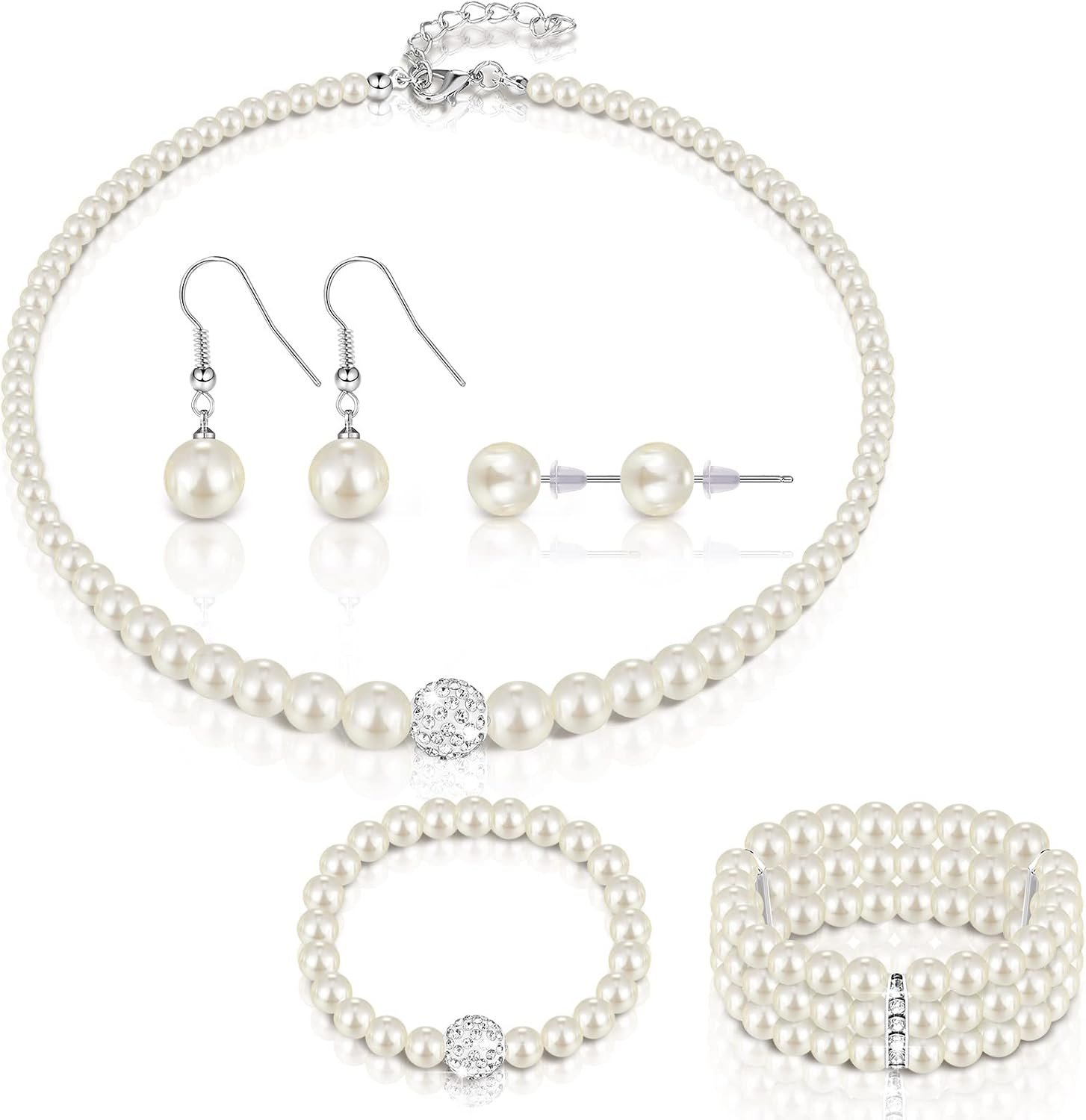 Glenmal Pearl Jewelry Set Women Wedding Halloween