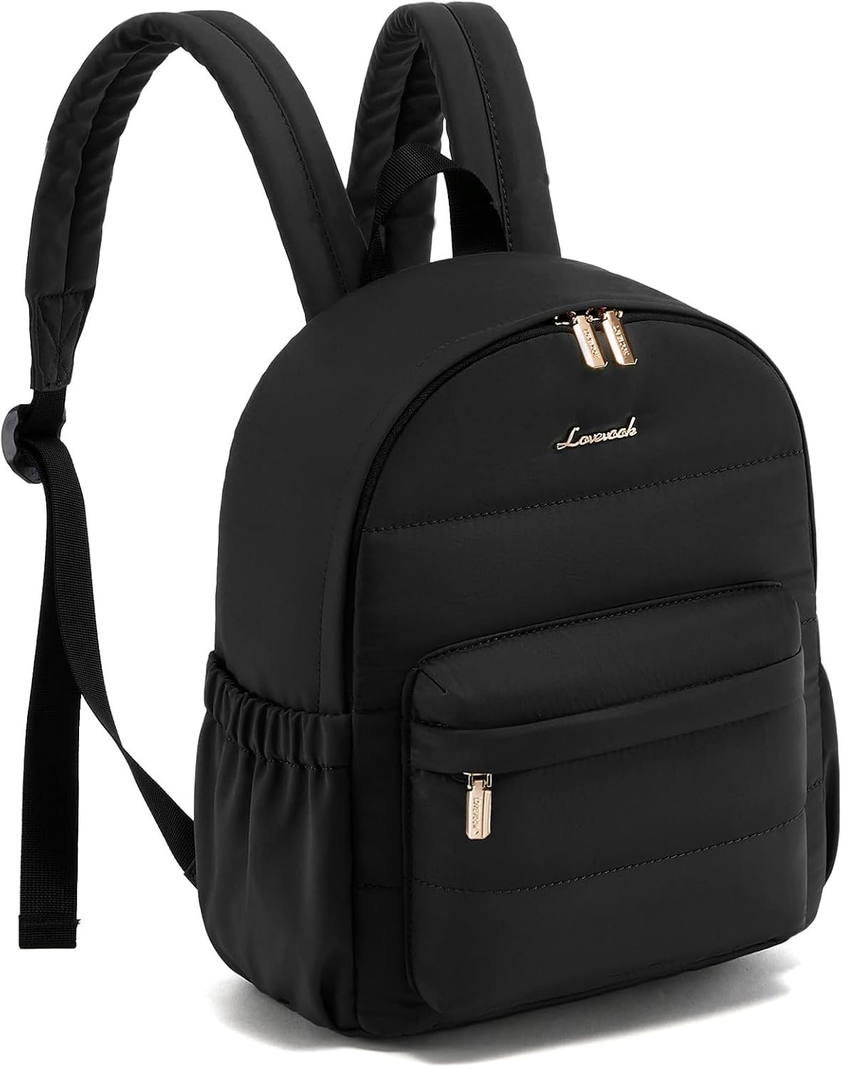 LOVEVOOK Mini Backpack Purse for Women, Small Puffer Lightweight Backpack, Casual Daily Daypack Purse for Women, back pack with Anti-theft Pocket for Travel-Black