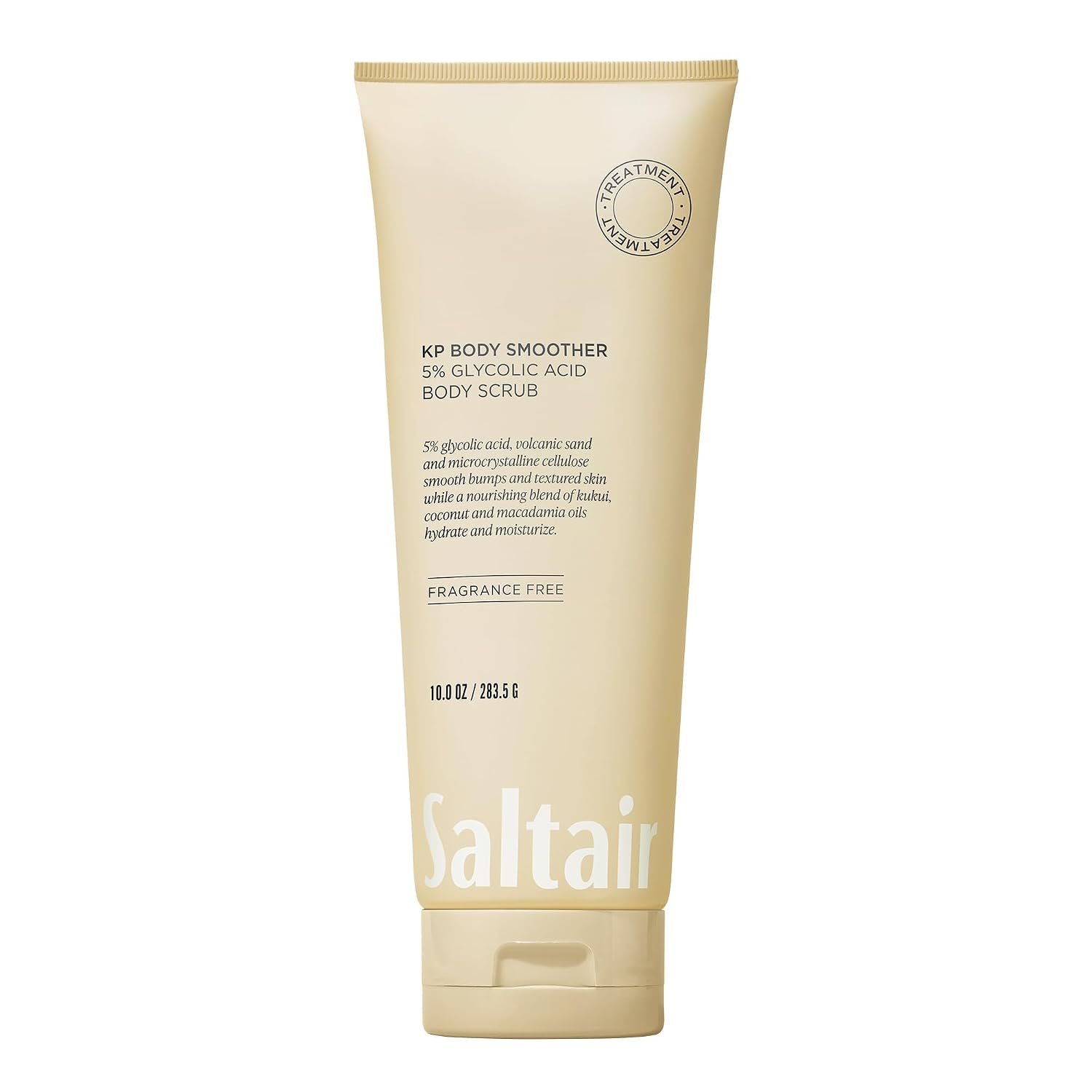 Saltair KP Body Scrub | Fragrance-Free 5% Glycolic Exfoliator | 10 oz