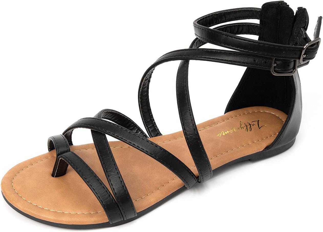 Luffymomo Women’s Gladiator Strap Sandals,