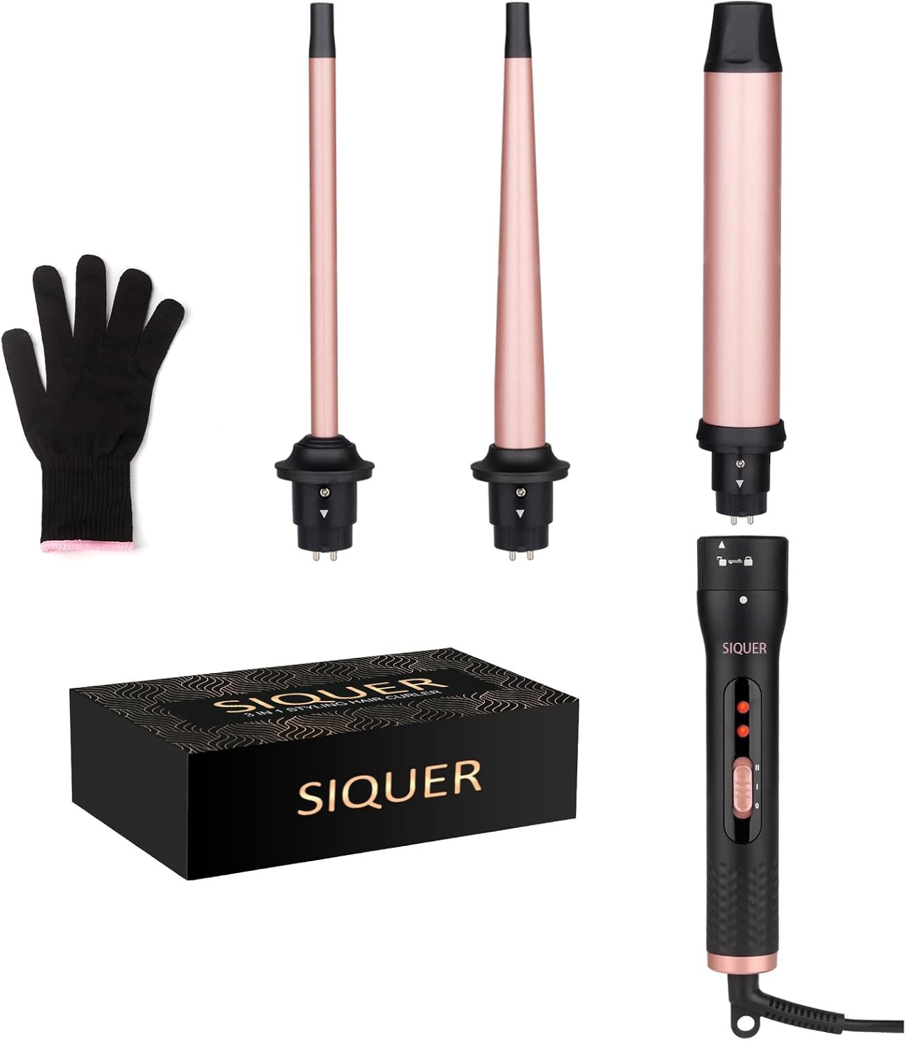 3 in 1 Curling Wand Set – SIQUER Hair Waver Curling Iron for Women