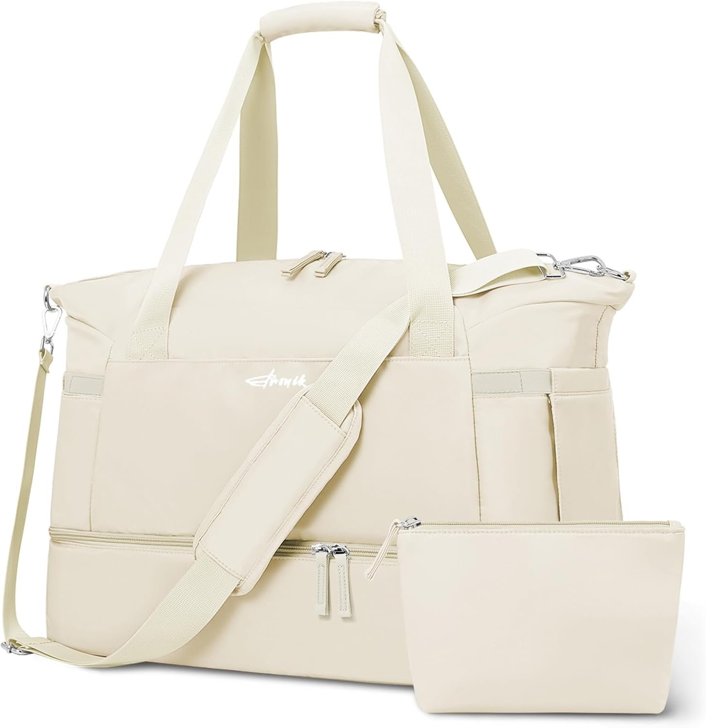 Gym Bag for Women, Personal Item Travel Bag with Shoes Compartment for Trip