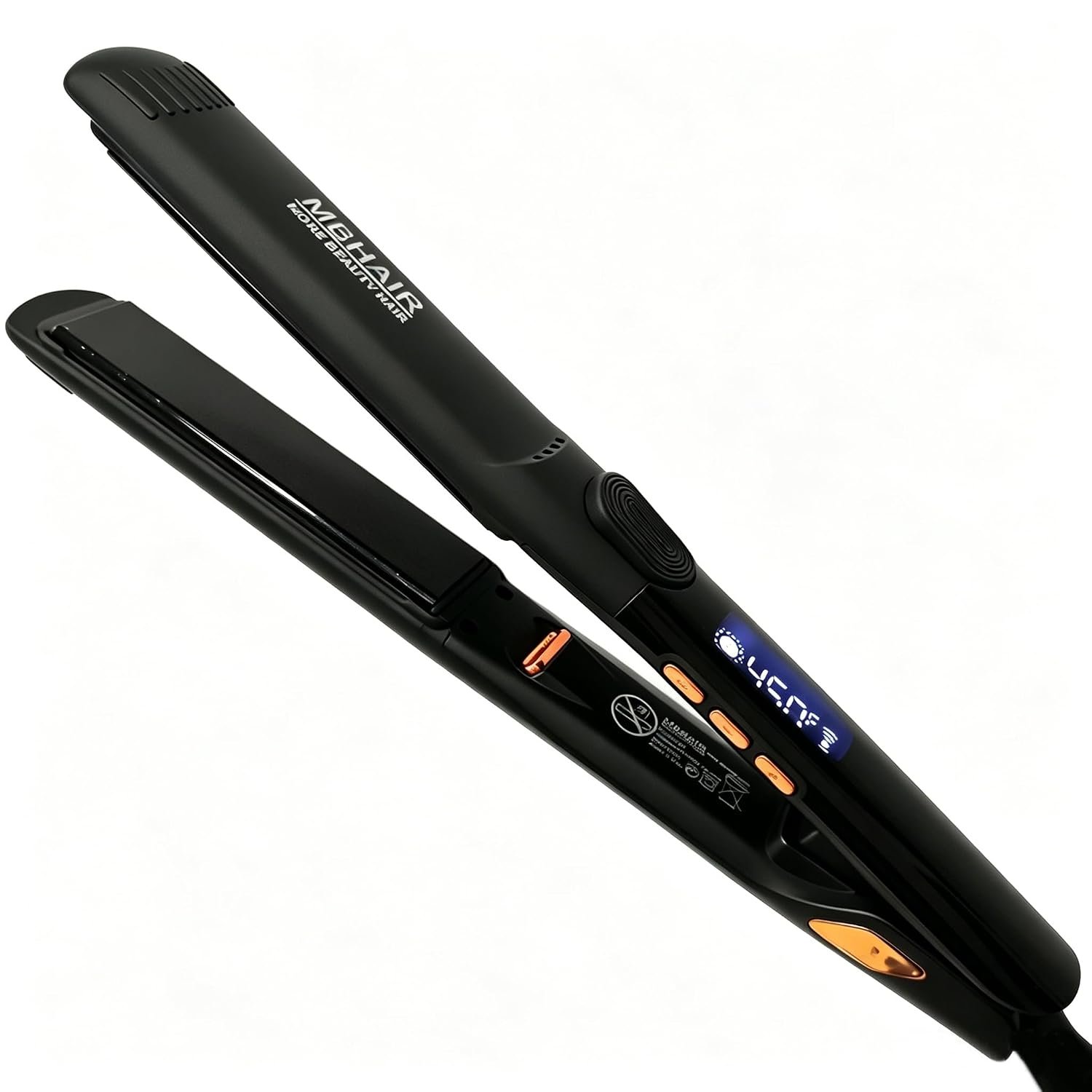 MBHAIR Flat Iron Hair Straightener Curler 2 in 1,Ceramic 1″ Instant Heat up