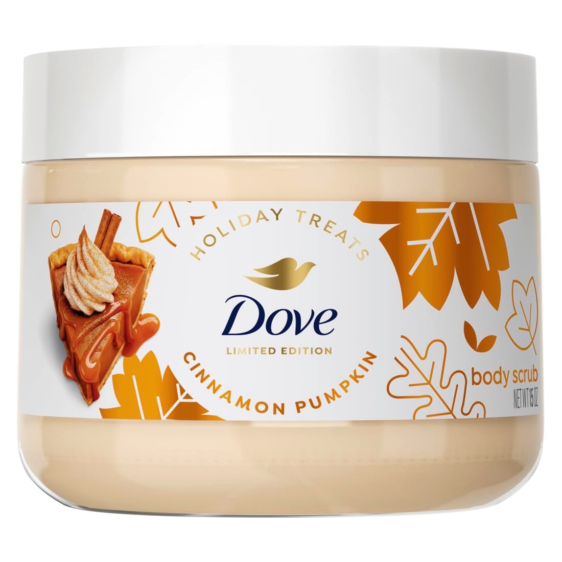 Dove Cinnamon Pumpkin Pie Body Scrub Exfoliates & Moisturizes Skin 15 OZ