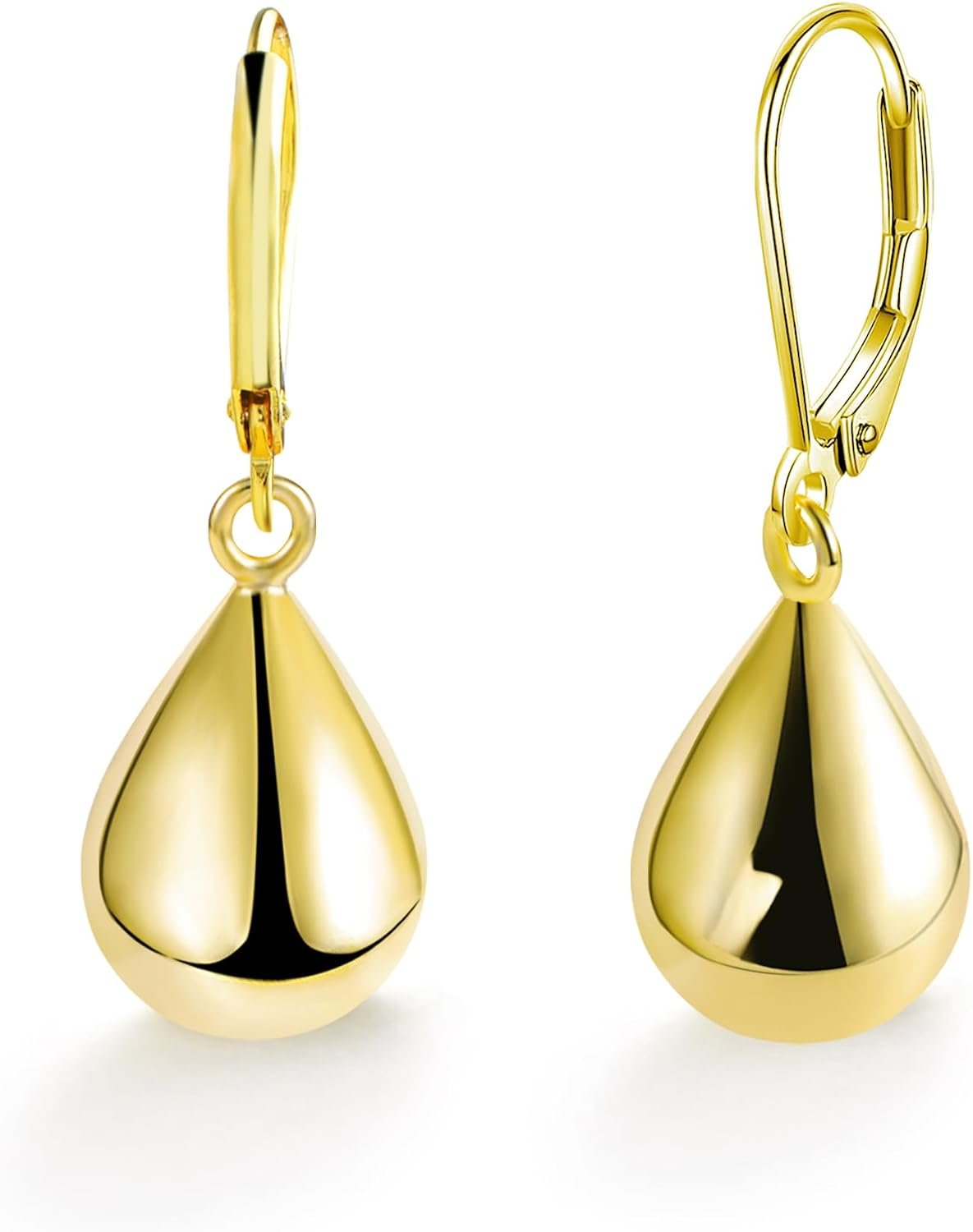 ALEXCRAFT Gold/Silver Teardrop Leverback Dangle Earrings for Women Girls