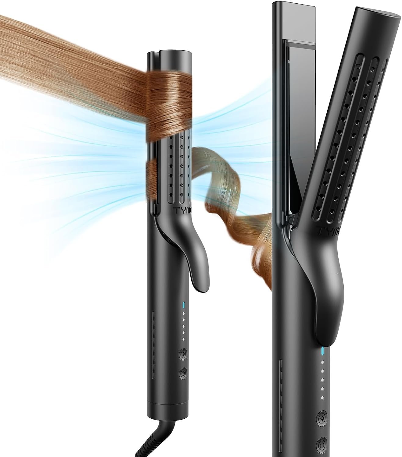 TYMO Airflow 2.0 Curling Iron Flat Iron-Hair Straightener and Curler 2 in 1