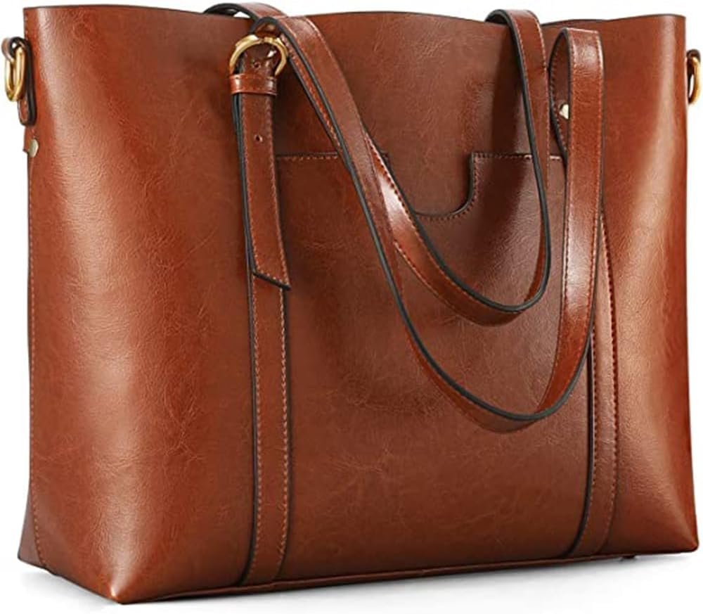 Kattee Genuine Leather Tote Bag for Women