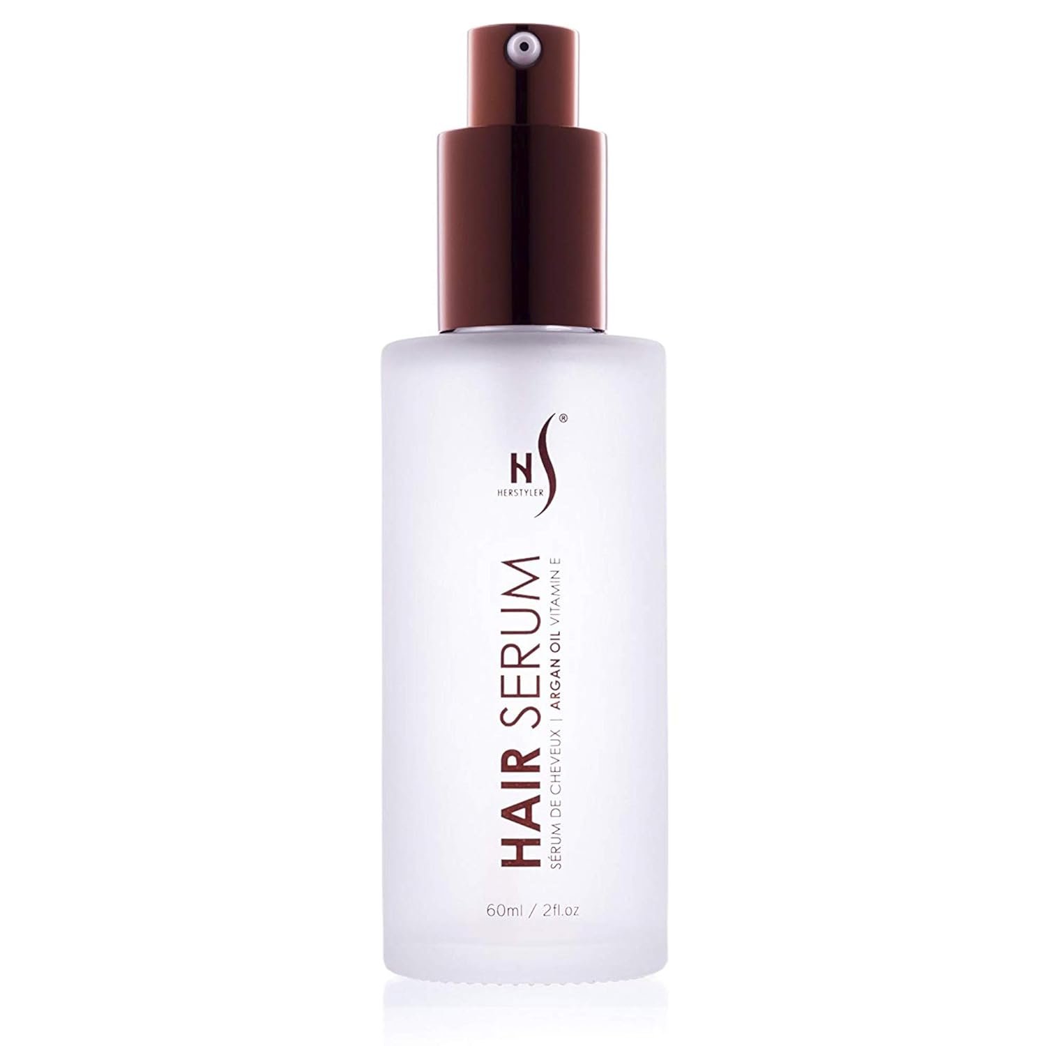 HerStyler Argan Oil Hair Serum – for Frizz, Straightening, Styling & Shine | Hair Repair Serum for Frizzy & Damaged Hair – Lightweight – Hydrating – Fast Absorbing – For Thicker, Fuller Hair – 1 Pack