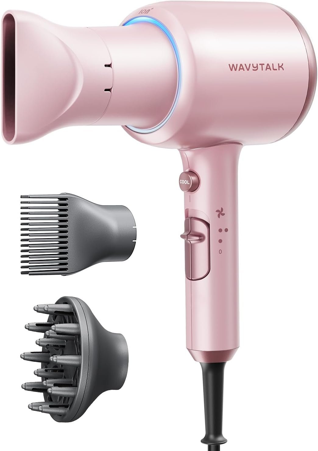 Wavytalk Blown Away Ionic Hair Dryer with Diffuser for Curly Hair