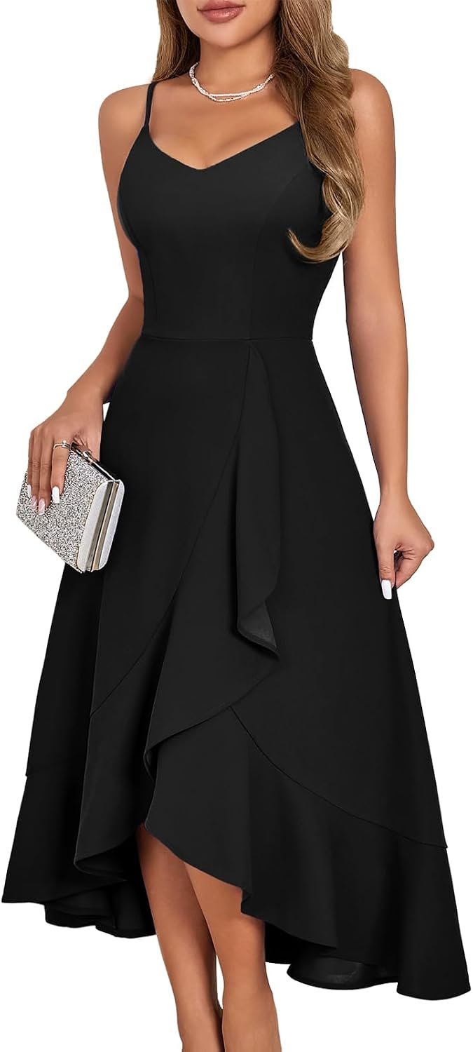 DRESSTELLS Women’s Cocktail Dresses, Formal Wedding Guest Graduation Party High Low Dress