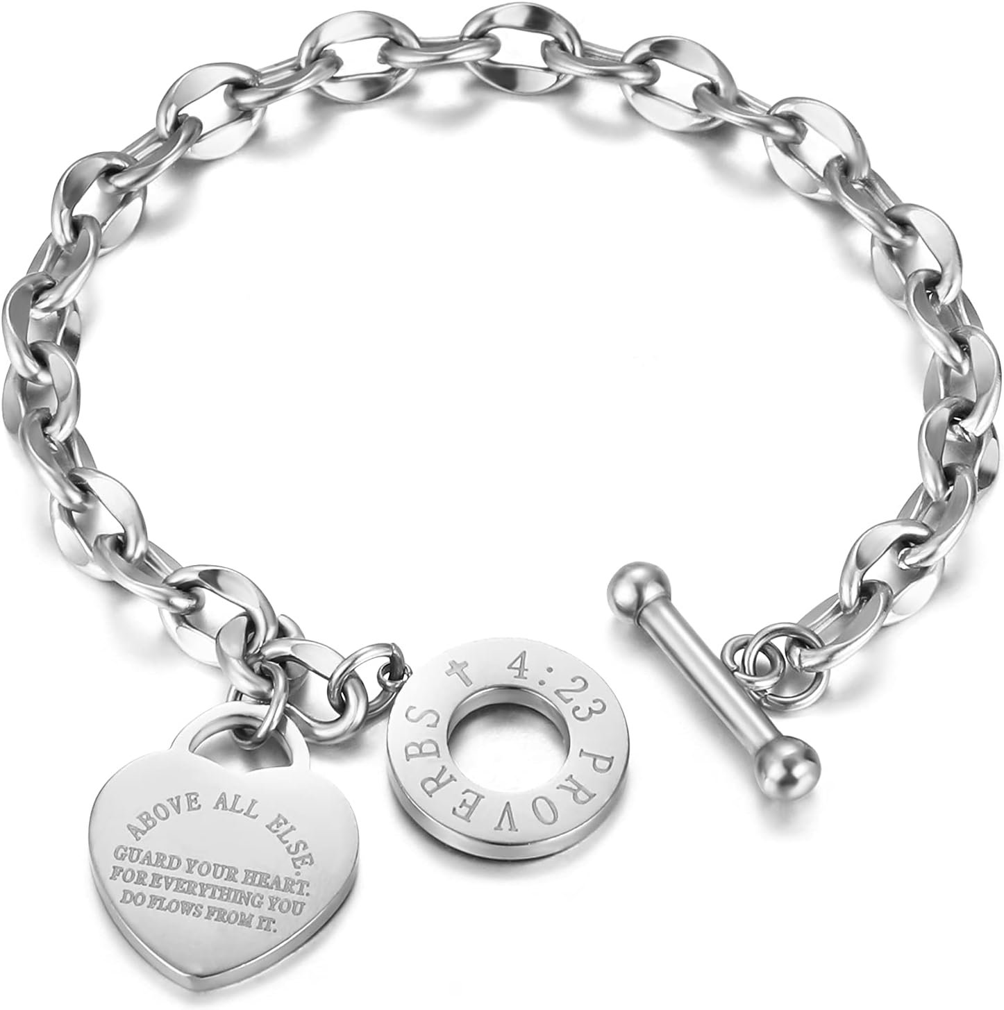 Emibele Heart Charm Bracelet for Women, Bracelet Jewelry