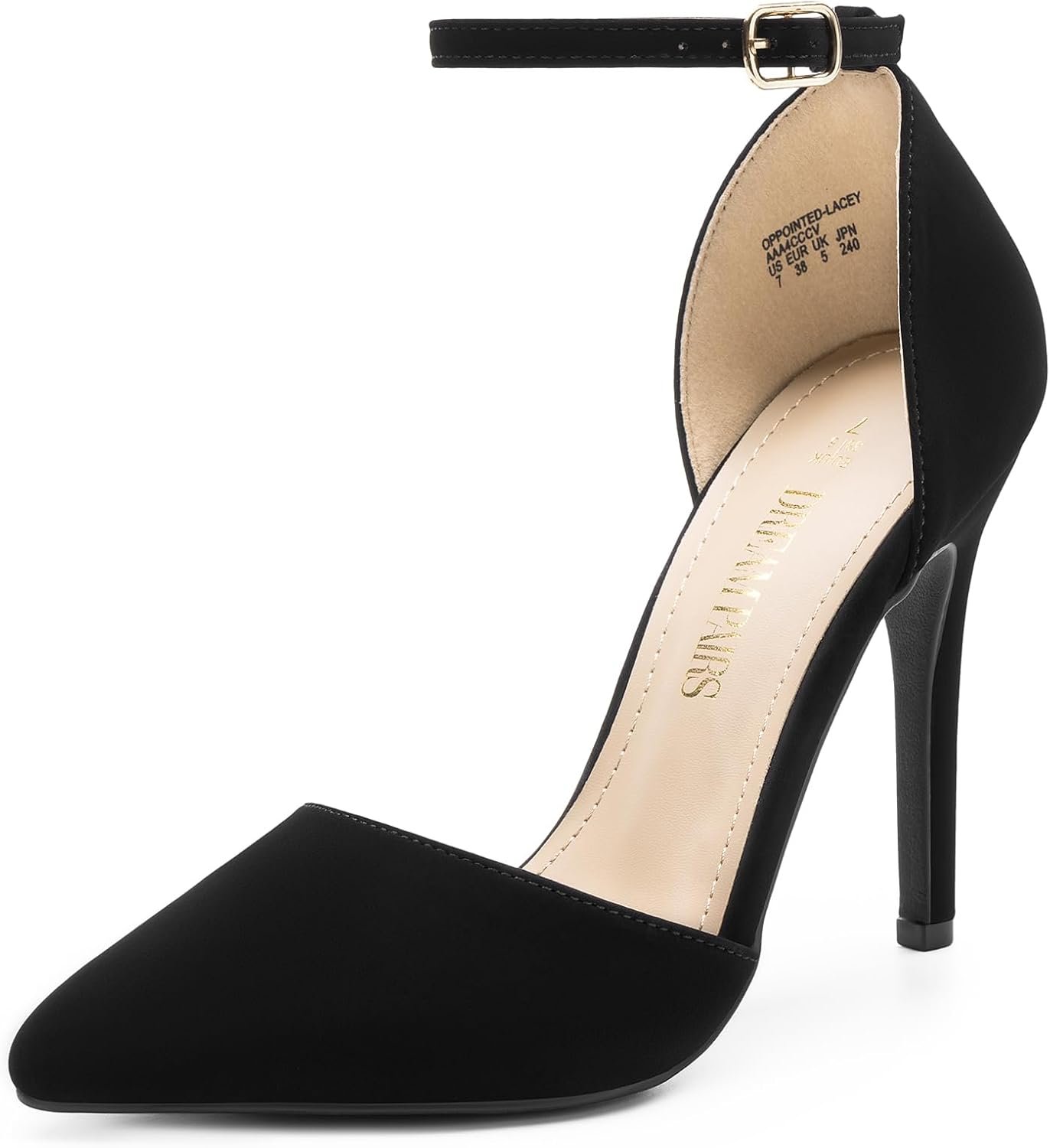 DREAM PAIRS Women’s High Stiletto Dress Heels Pumps | Closed Toe Pointed Toe Ankle Strap Dress Comfortable Pumps Shoes for Wedding Party Birthday Dancing