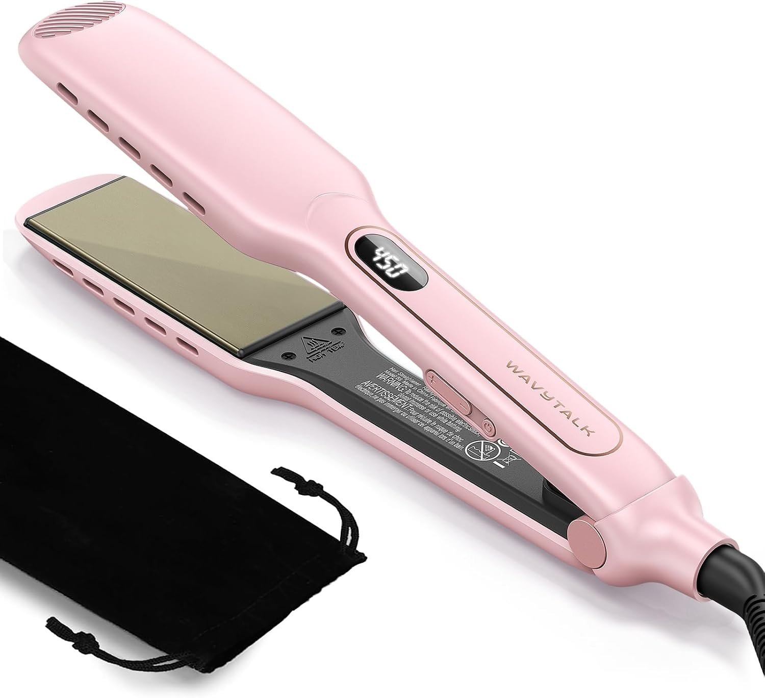 Wavytalk Wet to Straight Hair Straightener, 1.75″ Wide Vent Sesh Flat Iron