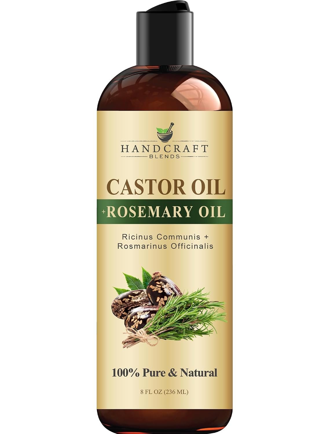 Handcraft Blends Castor Oil with Rosemary Oil – 8 Fl Oz