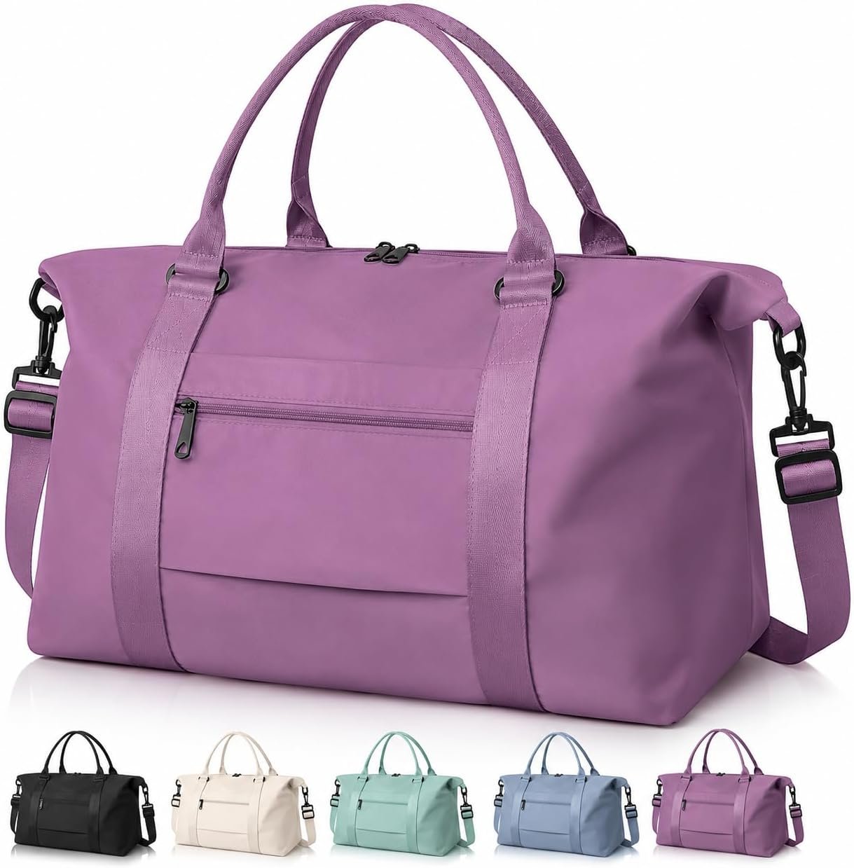Travel Duffle Bag for Women, Carry On Weekender Tote with Trolley Sleeve