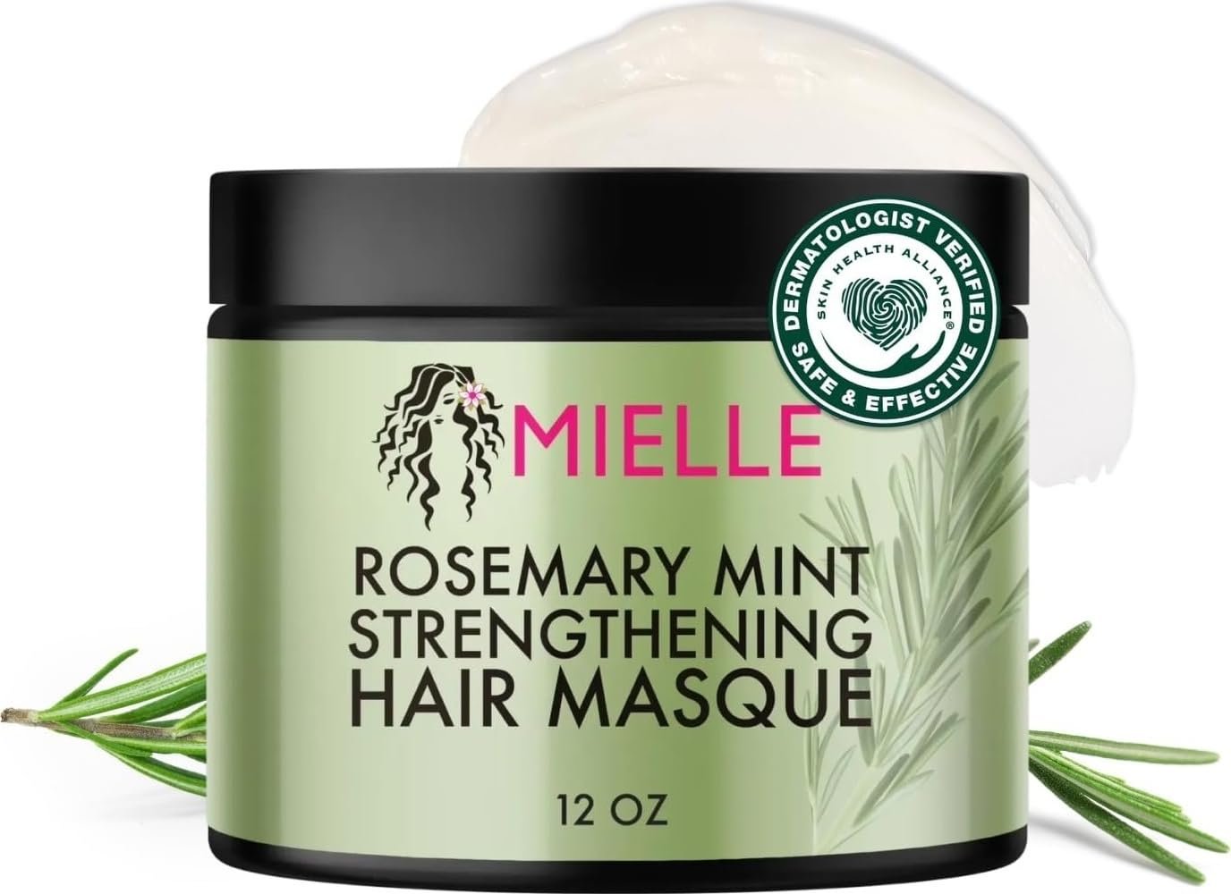 Mielle Organics Rosemary Mint Hair Mask with Biotin, 12 oz