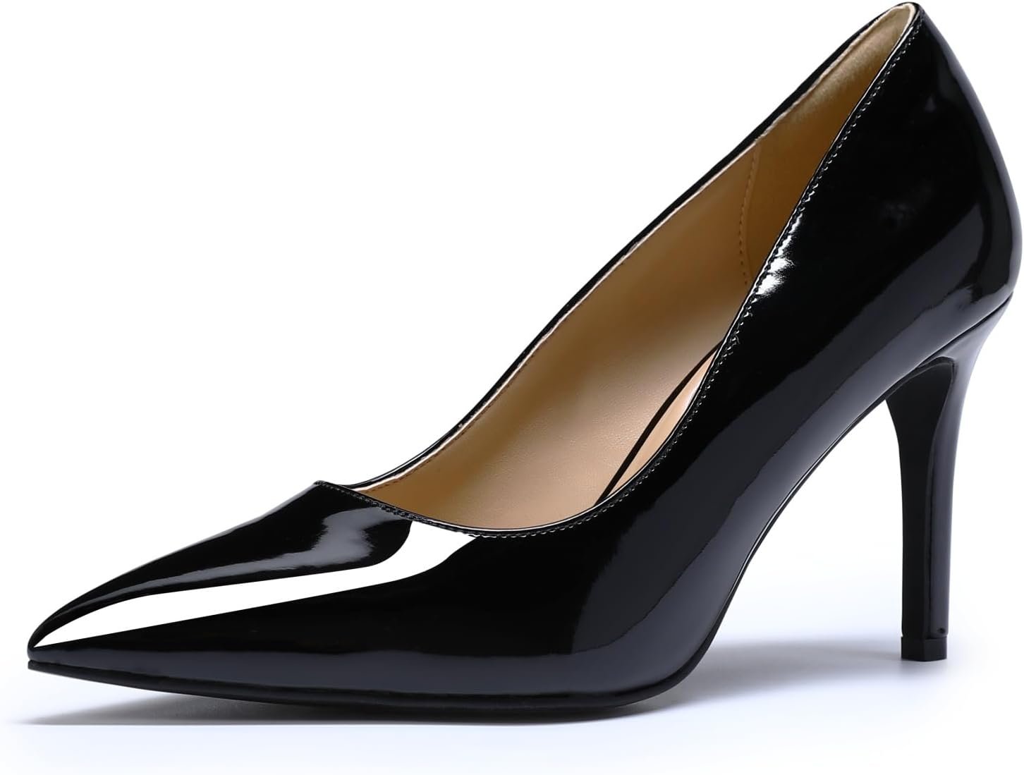 YYNUDA Women’s Pumps Pointed Toe Stiletto High Heels Slip On Shoe 3.35 Inch