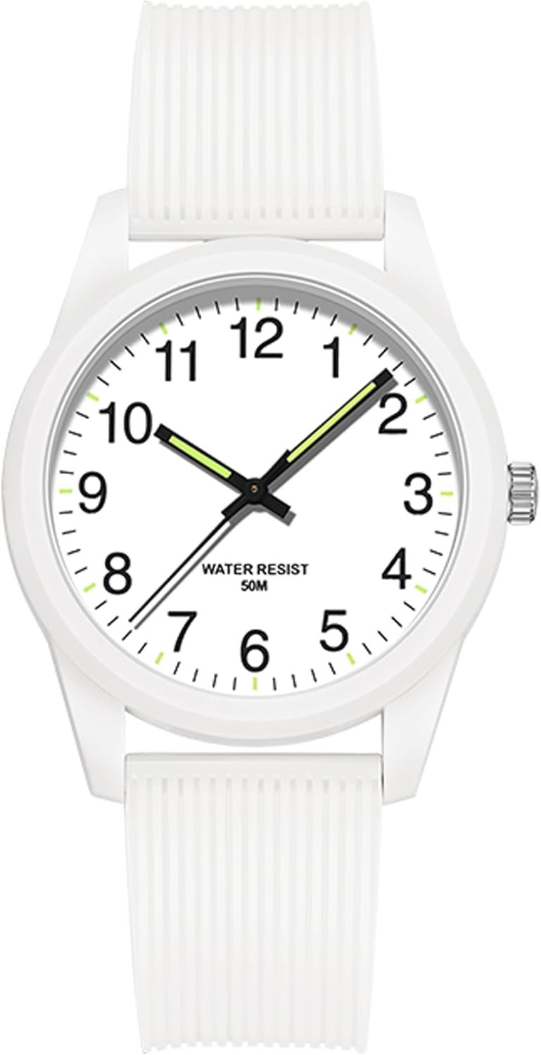 Women’s Watches Ladies Wrist Watch 5ATM Waterproof Minimalist Simple Design Luminous Analog Quartz Wristwatch Silicone Strap