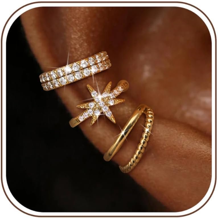 Sanfenly Ear Cuffs Earrings for Women Non Piercing