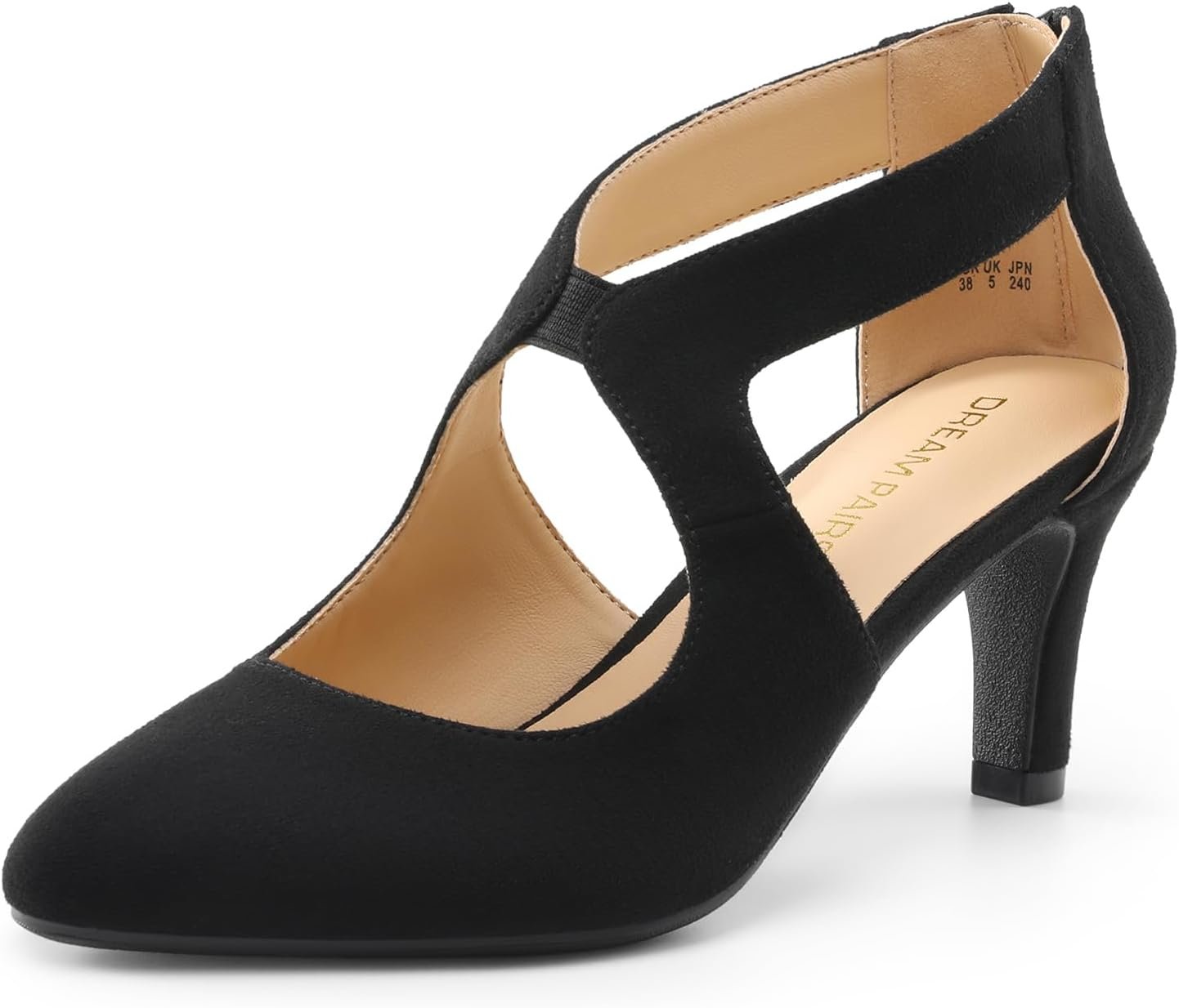 DREAM PAIRS Women’s Pumps Closed Pointed Toe Kitten Heels