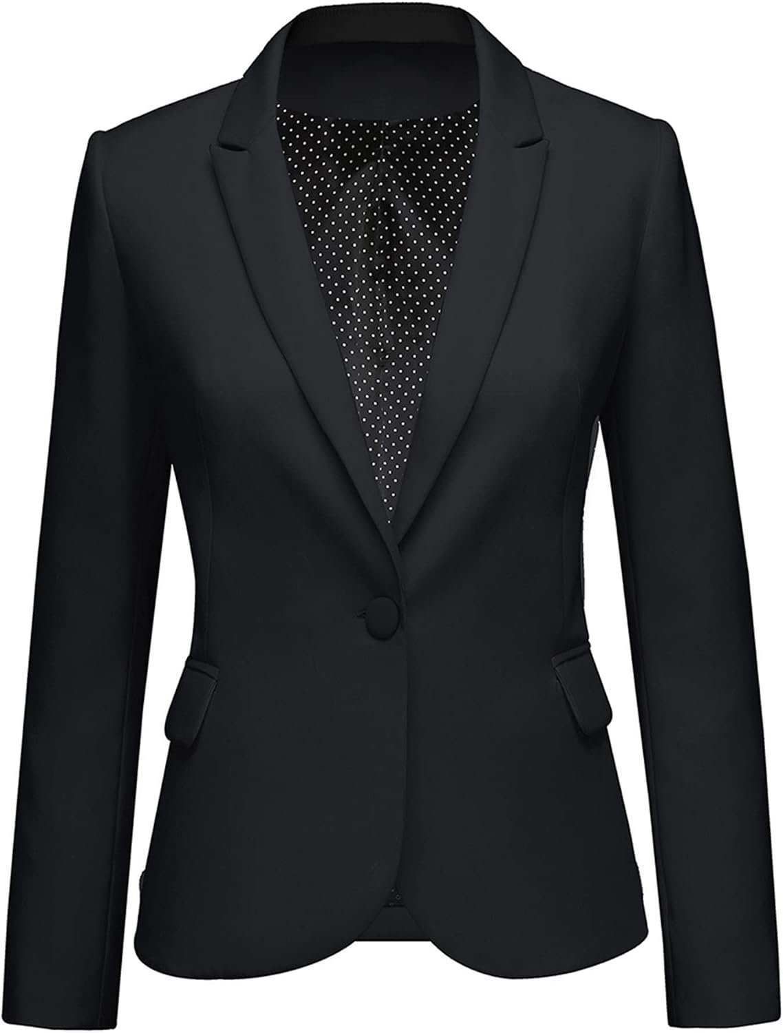 luvamia Women’s Long Sleeve Formal Notch Lapel Button Down Blazer Pockets Jacket