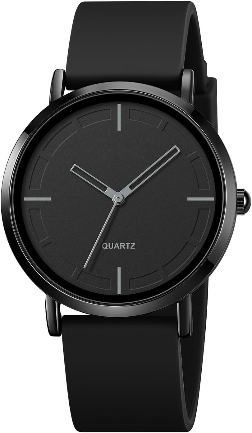 BESTKANG Fashion Simple Analog Quartz Wrist Watch with Silicone Strap Waterproof for Women and Men Sports