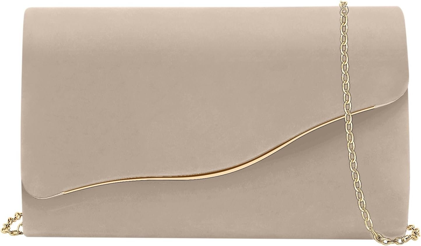 Clutch Purses for Women, Faux Suede Evening Bag Formal Handbags